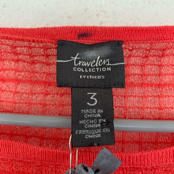 NWT Travelers by chicos asymmetrical sheer cover SIZE 3 (16) - Picture 5 of 6